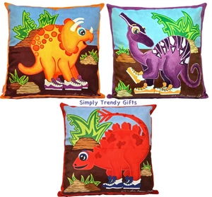 Dinosaur Cushion Covers Kids Bedroom Play Room Nursery Decor Themed Girl Boy Art - Picture 1 of 8