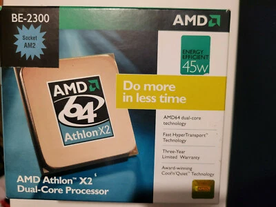 AMD Athlon X2 BE-2300 1,9 GHz 640 KB caché zócalo de doble núcleo AM2 CPU ADH2300D0BOX Foto 1 de 4