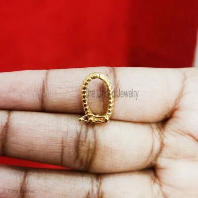 925 Sterling Silver Bracelet Clasp Lock Jewelry, Silver Yellow Gold Plating Lock - Image 1 of 4