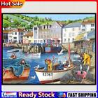 Full Embroidery 11CT Cross Stitch Stamped Kits Seaside Town DIY Decorative Craft