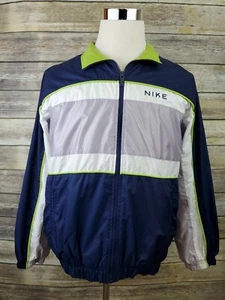 Chaqueta cortavientos Nike Air Swoosh de colección años 90 reflectante forrada de nailon adulto L 12-14 - Imagen 1 de 10