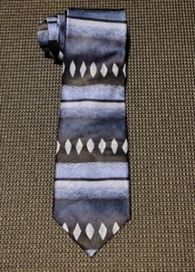 Corbata para hombre Carlos Devenezia, azul seda/gris - Imagen 1 de 4