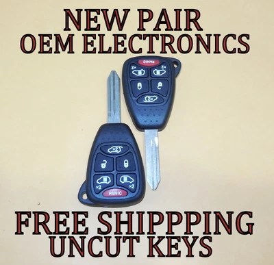 NEW PAIR CHRYSLER TOWN & COUNTRY KEYLESS REMOTE HEAD FOB M3N5WY72XX 04727351 - Image 1 of 2