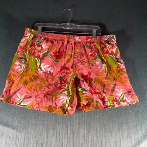 Columbia Womens Shorts Size XL Pink Floral Nylon 5' Inseam Mesh Lined Swimming - Picture 1 of 13