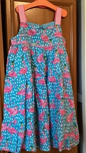MONSOON GIRLS BLUE FLAMINGOES DRESS 8+YEARS - Picture 1 of 3