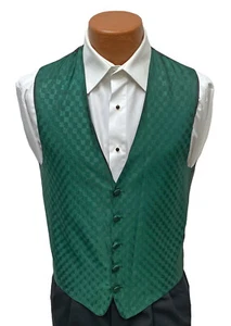 Men's Andrew Fezza Green Tuxedo Vest Cruise Formal Wedding Groom Prom Large L - Picture 1 of 5