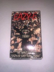 Vintage EAZYE WE WANT EAZY ORIGINAL 1989 Cassette Single Tape Gangsta Rap - Picture 1 of 10