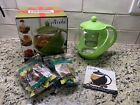 Primula Half Moon Teapot with Removable Infuser & Flowering Tea Bags Tea Maker