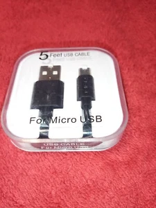 fifo charging cable for micro usb 5 feet long -black - Picture 1 of 2