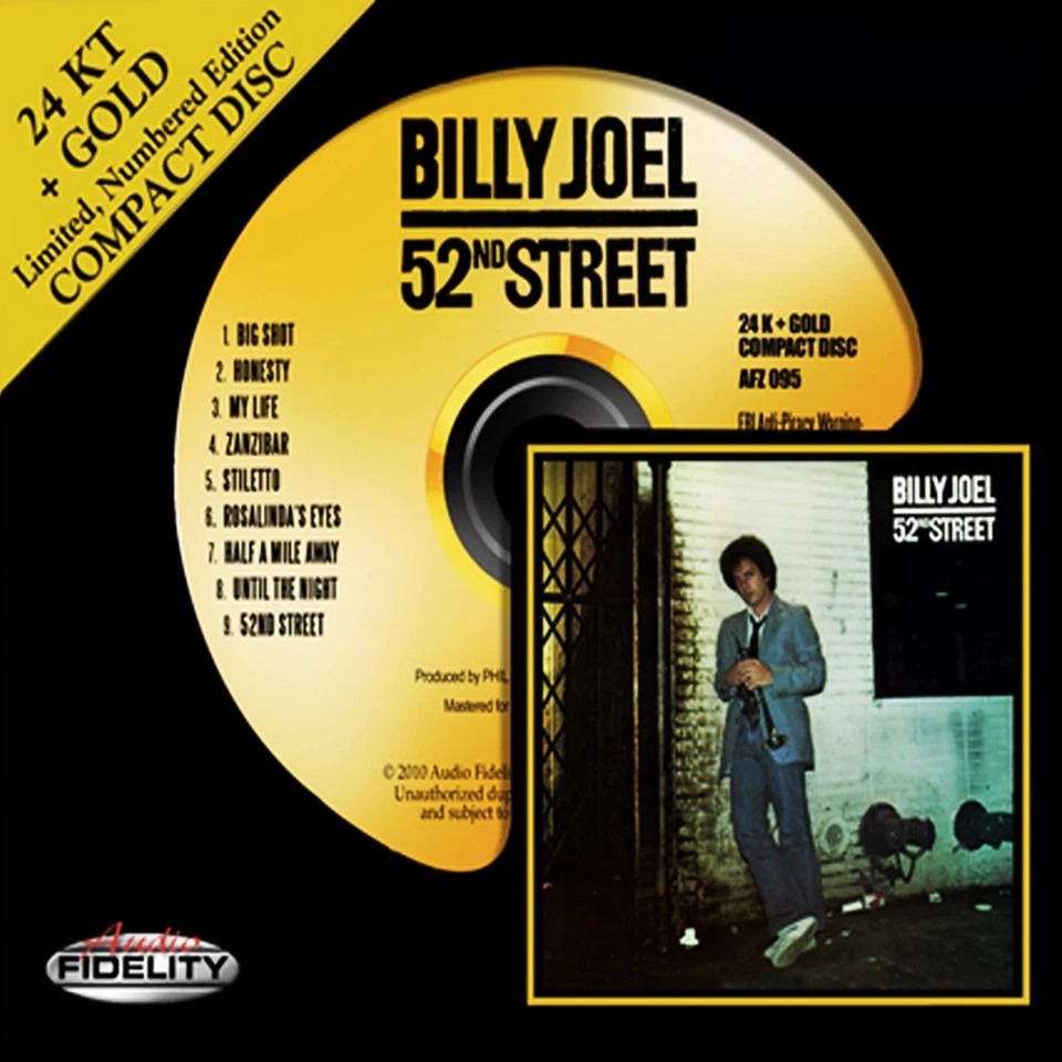 BILLY JOEL - 52nd Street - Audio Fidelity 24kt Gold CD - AFZ095 Foto 1 de 1