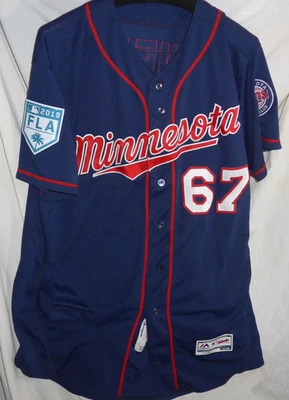 Bill Evers Minnesota Twins Used Damaged Game Worn Jersey 2019 ST - Image 1 of 4