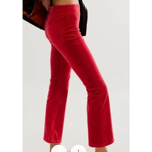 Free People Red Velvet 'In My Feelings' Crop Flare Pants sz S - Picture 1 of 4