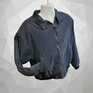 Weatherproof Garment Company Black Full Zip Faux Suede Bomber Jacket XL T04 - Picture 1 of 7