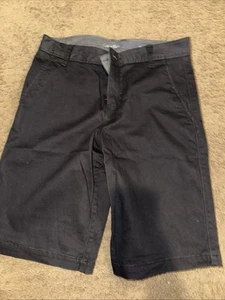 Calvin Klein Boys Shorts Size 18 Dark Grey Gray Flat Front New Without Tags - Picture 1 of 3