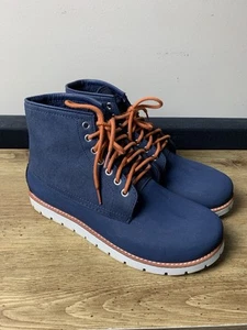 Crocs Men Size 10 Cobbler 2.0 Lace Up Boot Shoes Navy/Stucco Blue - Picture 1 of 12