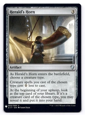 Herald's Horn NM The List Reprints Commander 2017 053/309 MTG Regular - Image 1 of 2