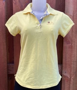 Burberry Yellow Fitted Polo Tee Sleeve Size XL - Picture 1 of 6