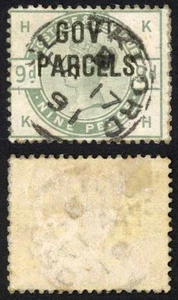 SGO63 9d Lilac and Green opt Govt Parcels CDS used Cat 1200 pounds - Picture 1 of 1