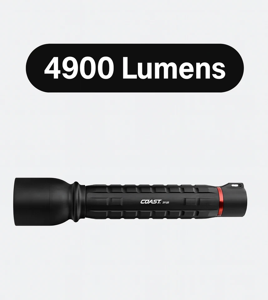 Linterna recargable COAST XP18R Slide Focus negra - 4900 altos lúmenes Foto 1 de 4