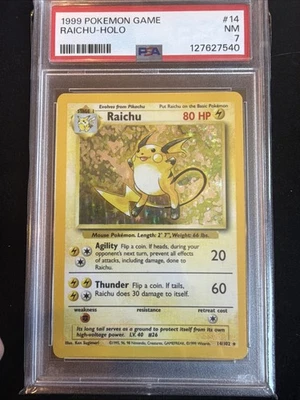 Raichu 014/102 Base Set Holo Pokemon PSA 7 - Image 1 of 2
