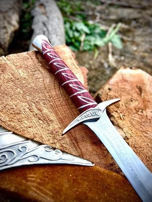 Espada Corta Fantasía Hecha a Mano Réplica Espada Bilbo Bolsos Personalizada con Vaina, Regalo Foto 1 de 4