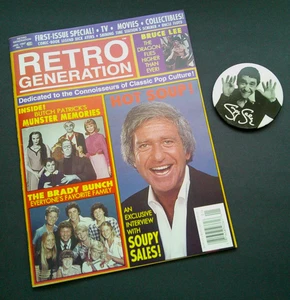 Retro Generation 1 Jan. 1997 Soupy Sales Interview + Button, Munsters, Bruce Lee - Picture 1 of 6