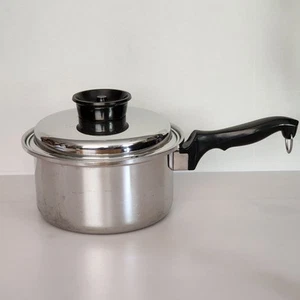 Chef's Ware Townecraft 3 Qt Tri-ply 18-8 acciaio inox pentola e coperchio pentole vintage - Foto 1 di 10