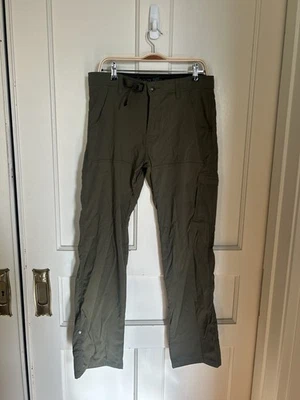 Pantalones de Senderismo Prana Zion II Para Hombre Talla 33x34 (32.5) Verde Exterior Cómodo Pesca Foto 1 de 4