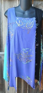 ART TO WEAR MISSION CANYON 74 PIXIE HEM TANK IN NOTHING MATCHES KONA, 44"B! - Picture 1 of 4