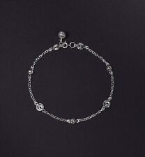925 Solid Sterling Silver Plain Anklet-10 Inch g336 R697