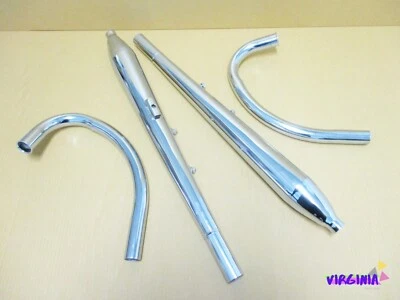 Fit HONDA CB175 CB175K3 K4 K5 K7 EXHAUST MUFFLER 1PAIR (BM) & PIPE SET **VI363** Foto 1 de 4