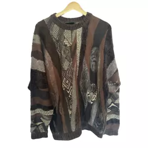 Vintage COOGI Australia 90s Knit Jumper Sweater Rare Bold Colourful Design - Picture 1 of 6