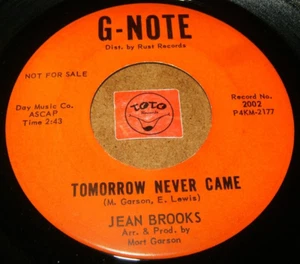JEAN BROOKS - TOMORROW NEVER CAME - LOSING / LISTEN - NORTHERN SOUL POPCORN - Bild 1 von 2