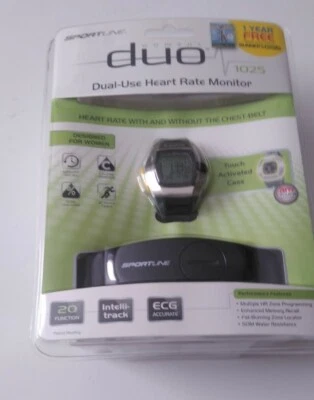 Reloj SportLine Duo 1025 para mujer doble uso monitor de frecuencia cardíaca y calorías nuevo  Foto 1 de 4