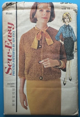 Chaqueta Falda Carrera Separada Patrón Costura Avance 3301 Años 60 De Colección Talla 12 Foto 1 de 2