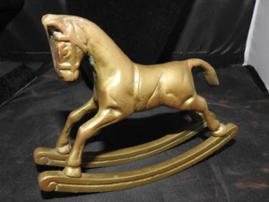 Vintage Brass rocking Horse - Picture 1 of 7