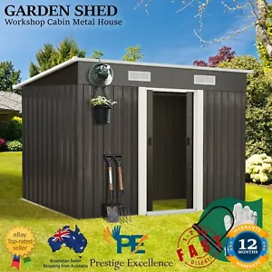 Livsip Garden Shed Outdoor Storage Sheds Workshop Cabin Metal House 238 x 131 cm - Picture 1 of 10