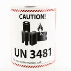 Lithium Ion Battery Shipping UN 3481  Sticker Label 2019 Select Quantity