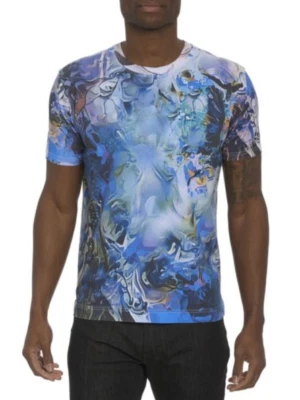 Camiseta Camiseta Robert Graham DREAMLAND Trippy Swirl $128 NUEVA CON ETIQUETAS NUEVA 100% Algodón PEQUEÑA Foto 1 de 4
