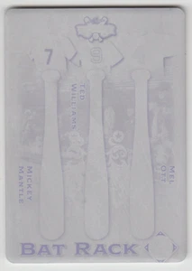 2022 Leaf Lumber Baseball Mickey Mantle Ted Williams Mel Ott Black Plate 1/1 - Picture 1 of 2