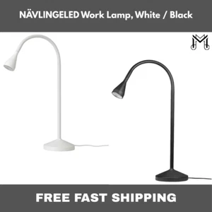 IKEA NAVLINGE Flexible Desk Lamp LED Bedside Table Study Reading Light with Bulb - Picture 1 of 11