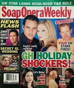 GENERAL HOSPITAL HOLIDAY SHOCKERS! December 3, 2003 SOAP OPERA WEEKLY Magazine - Picture 1 of 1