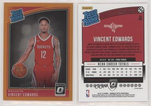 2018 Panini Donruss Optic Rated Orange Prizm /199 Vincent Edwards #165 Rookie RC