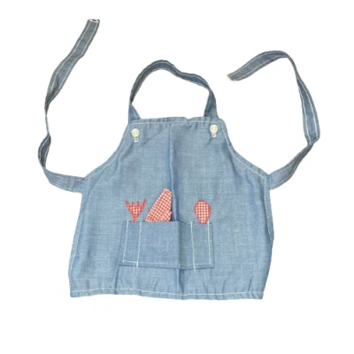 Delantal babero bebé vintage hecho a mano forrado y limpiable por dentro Foto 1 de 4