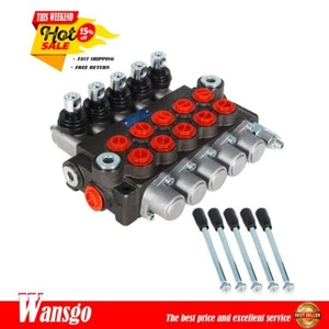 5 Spool 13 GPM 3600 PSI Hydraulic Control Valve Double Acting SAE Ports - Picture 1 of 7