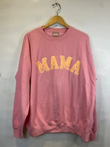 Show Me Your Mumu Mama Sweatshirt hellrosa orange Rundhals Pullover Gr. Large - Bild 1 von 6