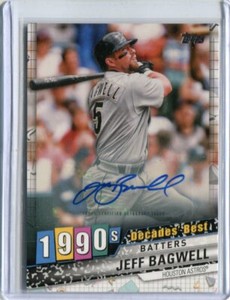 2020 Topps - JEFF BAGWELL - Decade's Best Autograph DB55 - ASTROS  #d 10/10