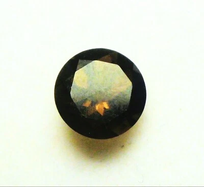 VERY NICE 7 mm ROUND CUT SMOKEY QUARTZ BRAZIL - Image 1 of 2