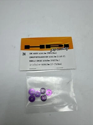 HPI Racing #Z845 Cone Washer 3 x 10 x 3.5mm Purple New In Package - Image 1 of 4