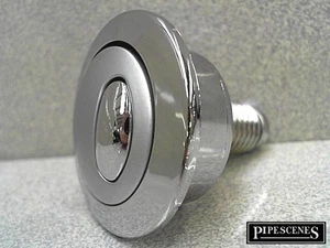 Siamp Optima 50 Toilet Push Button Dual Flush Water Saving Chrome Effect B&Q - Picture 1 of 8